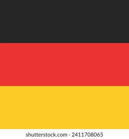 Germany flag. Flag icon. Standard color. A square flag. Square icon. Computer illustration. Digital illustration. Vector illustration.