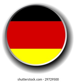 germany flag icon - vector button