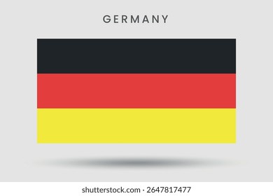 Germany flag icon. Vector illustration. Isolated on white background.