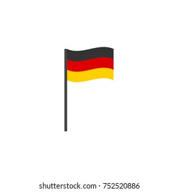 Germany flag icon. Vector illustration.