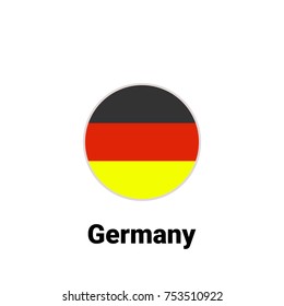 Germany flag icon. Vector illustration.