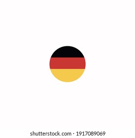 Vector de icono de bandera de Alemania en fondo blanco