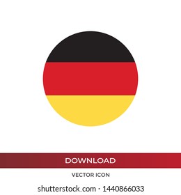 Germany flag icon vector. Simple Germany flag sign in modern design style for web site and mobile app. EPS10