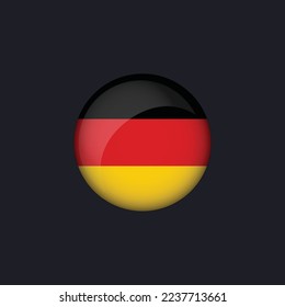 Germany flag icon,Round Germany flag icon vector isolated, Germany flag button.