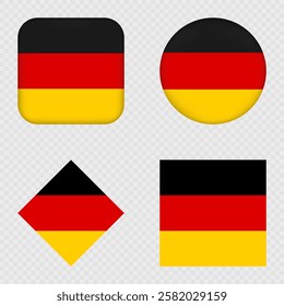 Germany Flag Icons Pack. Vector illustration.