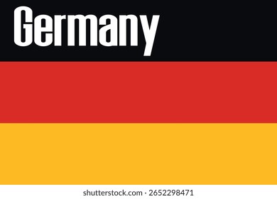 Germany Flag Illustration with Text in Modern Bold Font