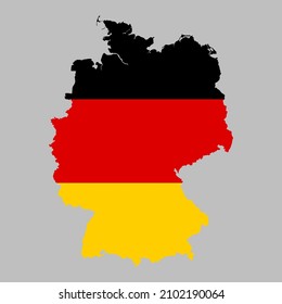 Germany flag inside the German map borders vector illustration 
