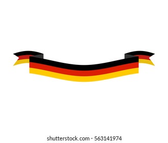 Germany flag isolated. German ribbon banner. state symbol

