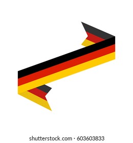 Germany flag isolated. German ribbon banner. state symbol
