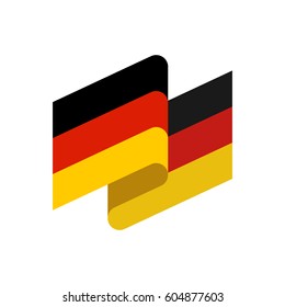Germany flag isolated. German ribbon banner. state symbol
