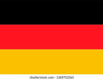 Germany flag isolated on white background. Vector illustration.