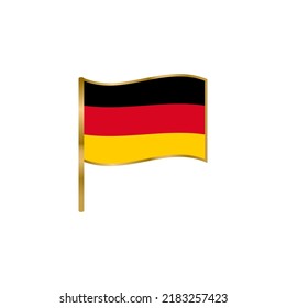 Germany Flag Lapel Badge Design Vector