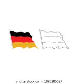 Germany Flag Lapel Pin Vector