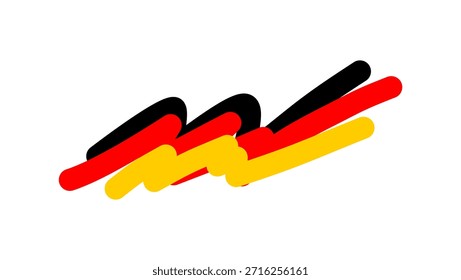 Germany flag line logo, flat simple illustration