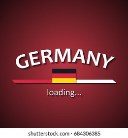 Germany flag loading bar - tourism banner for travel agencies