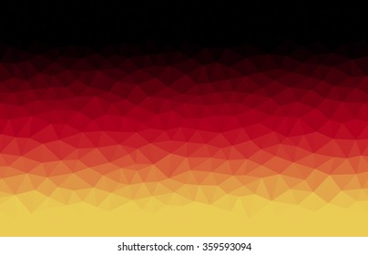 Germany flag low poly triangular abstract background.
