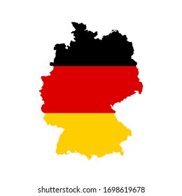 germany flag map design vector illustration