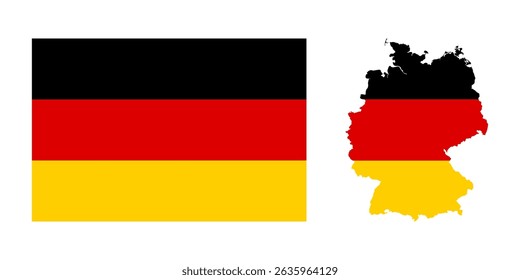 Germany flag map icon set