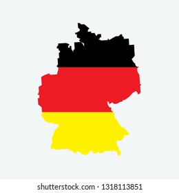 germany flag map icon vector