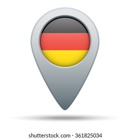 Germany Flag Map Pointer