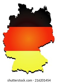 Germany Flag Map Vector