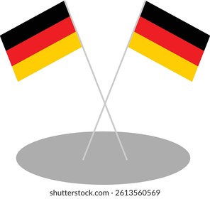 Germany Flag And Map Vector Design