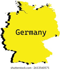 Germany Flag And Map Vector Design