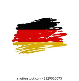 Germany flag - nation vector country flag trextured in grunge scratchy brush stroke.