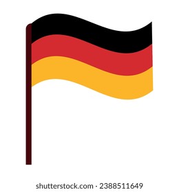 germany flag national illustration isolated