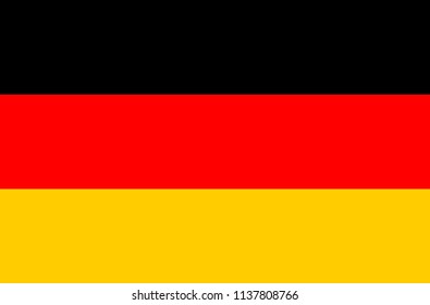 Germany flag, official colors and proportion correctly. National Germany flag. Vector illustration. EPS10. Empty Germany campaign button.