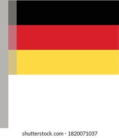 Germany flag, official colors and proportion correctly. National Germany flag. German national symbol. 