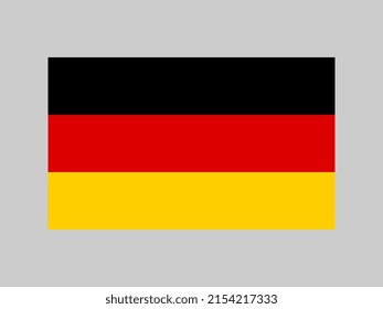 Germany flag, official colors and proportion. Vector illustration.