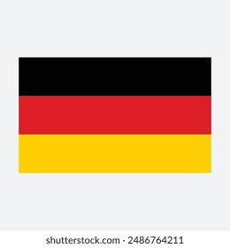 Germany flag, official colors and proportion correctly. National Germany flag. Vector illustration.