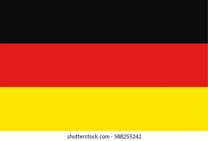 Germany flag, official colors and proportion correctly. National Germany flag. Vector illustration.