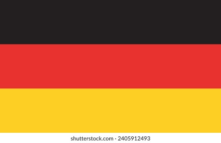 Germany flag. The official ratio. Flag icon. Standard color. Standard size. A rectangular flag. Computer illustration. Digital illustration. Vector illustration.