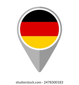 Bandera de Alemania en el pin de Locación