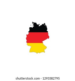 Germany flag on map vector