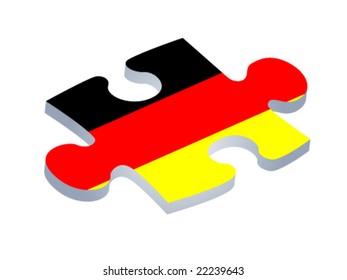 bandera de alemania sobre la pieza del rompecabezas