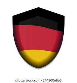 Germany flag on shield vector illustration