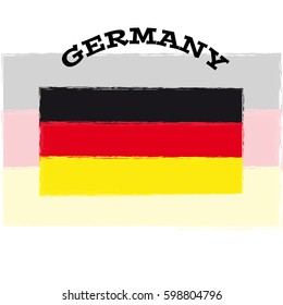 Germany flag on white background. Vector illustration.
