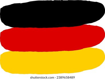 Germany Flag Paint Brush Strokes