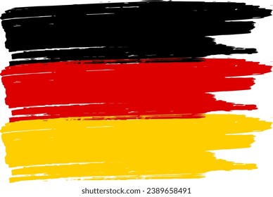 Germany Flag Paint Brush Strokes