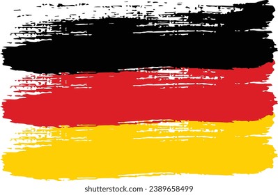 Deutschland Flag Paint Brush Stroke