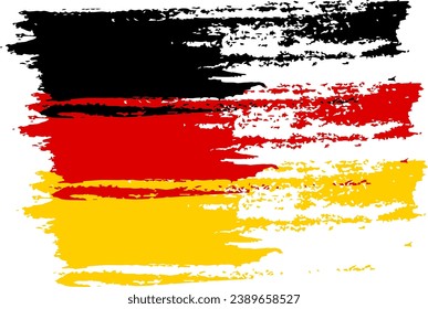 Germany Flag Paint Brush Strokes