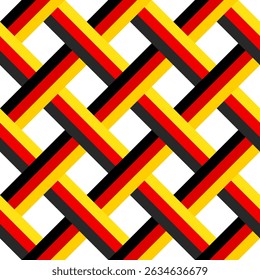 germany flag pattern intertwined. geometric background for decoration. vector illustration