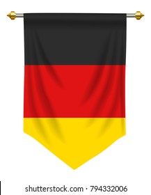 Germany flag or pennant isolated on white