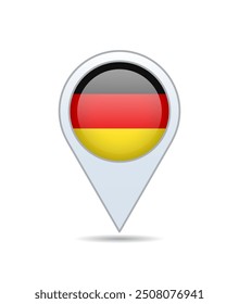 Germany - flag pin for map. Vector illustration.