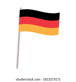 germany flag in pole icon vector illustration design
