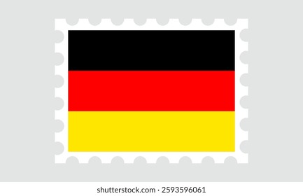 Germany Flag Postage Stamp. Vector Illustration