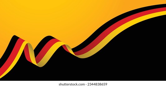 
Germany flag ribbon abstract background vector 